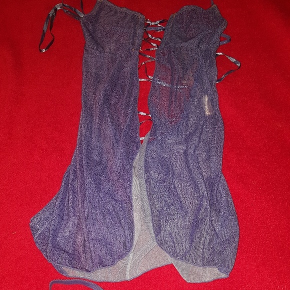 Sexy Denim Looking Flyaway Babydoll w/ Thong 826 - Picture 3 of 6